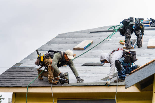 Professional Flat Roof Repair technician working in Jewett City, CT